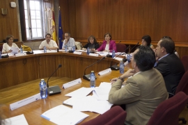 La secretaria en el Pleno celebrado en Santiago | Autor: Xoán Crespo