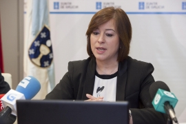A secretaria xeral da Igualdade, Susana López Abella, na rolda de prensa  Autor: Xoán Crespo