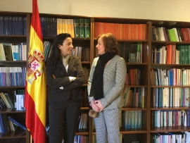 La secretaria general de la Igualdad, Susana López Abella, visitó esta mañana en Madrid a la directora general del Instituto de la Mujer, Carmen Plaza
