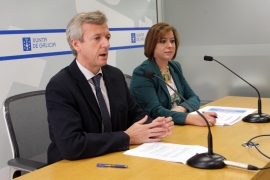 Alfonso Rueda y Susana López Abella presentaron en rueda de prensa las ayudas y subvenciones a entidades locales para la promoción de la igualdad 