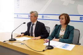 Alfonso Rueda y Susana López Abella presentaron en rueda de prensa las ayudas y subvenciones a entidades locales para la promoción de la igualdad