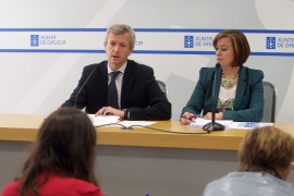 Alfonso Rueda y Susana López Abella presentaron en rueda de prensa las ayudas y subvenciones a entidades locales para la promoción de la igualdad 