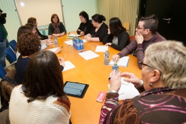 La secretaria general de la Igualdad, Susana López Abella, se reunió hoy en Santiago con representantes de las asociaciones de la Red Gallega contra la Trata  Autor: Ana Varela