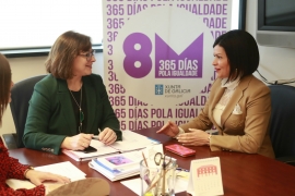 A secretaria xeral da Igualdade, Susana López Abella, mantivo hoxe unha xuntanza de traballo coa alcaldesa de Mos, Nidia Arévalo