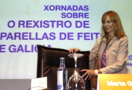 Marta González resalta a importancia do Rexistro de Parellas de Feito como instrumento para "a consecución dunha Administración Pública eficaz e eficiente"