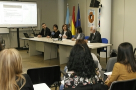 A secretaria xeral da Igualdade, Susana López Abella, e a directora da Axencia Galega de Innovación, Patricia Argerey, participaron hoxe no acto do Día Internacional das rapazas nas TIC