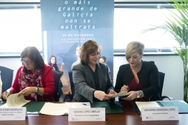 A secretaria xeral da Igualdade, Susana López Abella, asinou esta mañá os convenios de colaboración coa Asociación Mirabal e a Asociación Rede de mulleres contra os malos tratos de Vigo