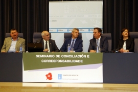 O vicepresidente da Xunta, Alfonso Rueda, inaugurou esta tarde en Pontevedra o ‘Seminario de Conciliación e Corresponsabilidade APE Galicia’