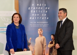 La secretaria general de la Igualdad, Susana López Abella, y el delegado territorial en A Coruña, Ovidio Rodeiro, informaron de los actos alrededor de la jornada del próximo 25
