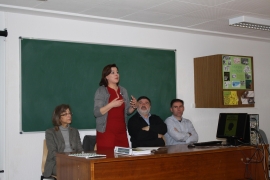 Susana López Abella na entrega de diplomas do "Curso de Xénero e novas masculinidades"